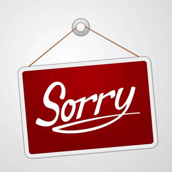 Sorry Storefront Sign — Stock Vector