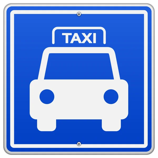 Blaues Taxi-Schild — Stockvektor