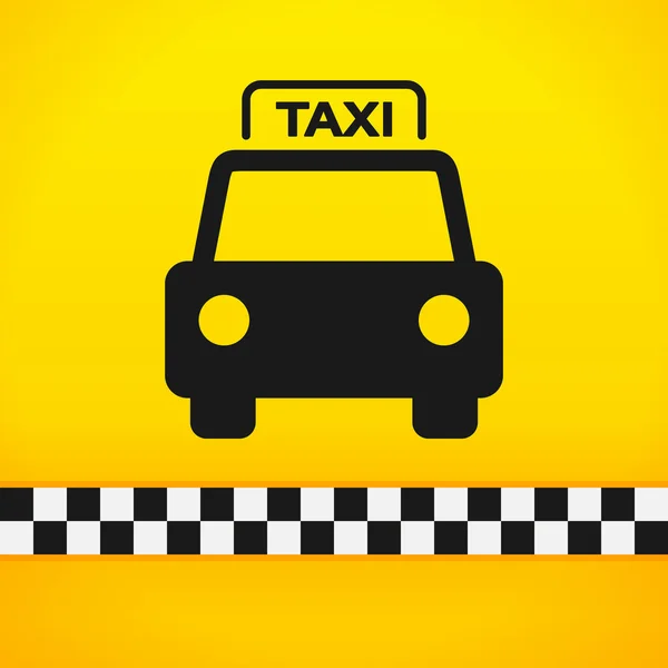 Taxi Cab Symbol on Yellow — Stock Vector