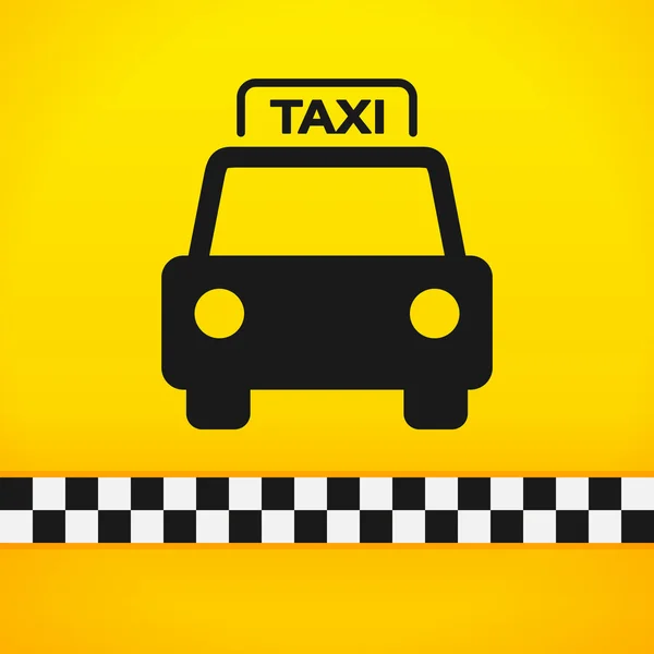 Taxi-Symbol auf gelb — Stockvektor