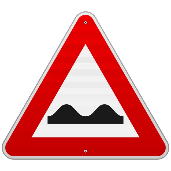 Bumpy sinal de estrada — Vetor de Stock