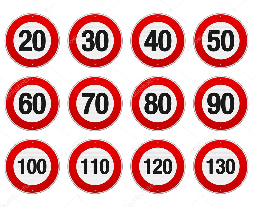 Speed Limit Sign Set