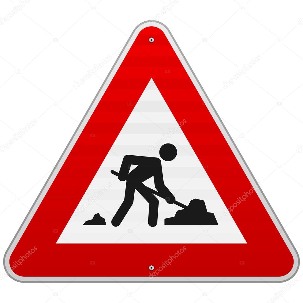 Construction Road Sign Stock Vector by ©zager 15418741