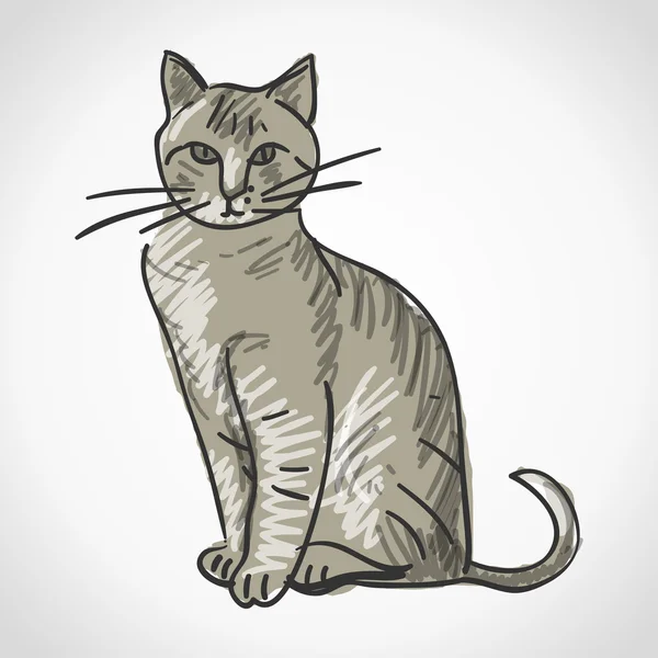 Ilustración gato — Vector de stock