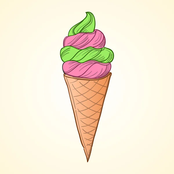 Ice - cream kegel — Stockvector