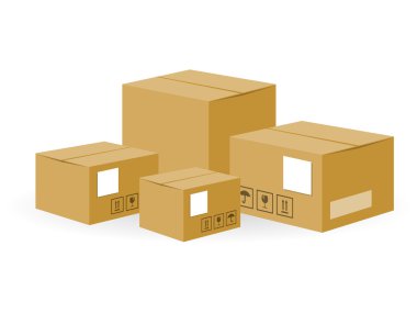 Brown Shipping Boxes clipart
