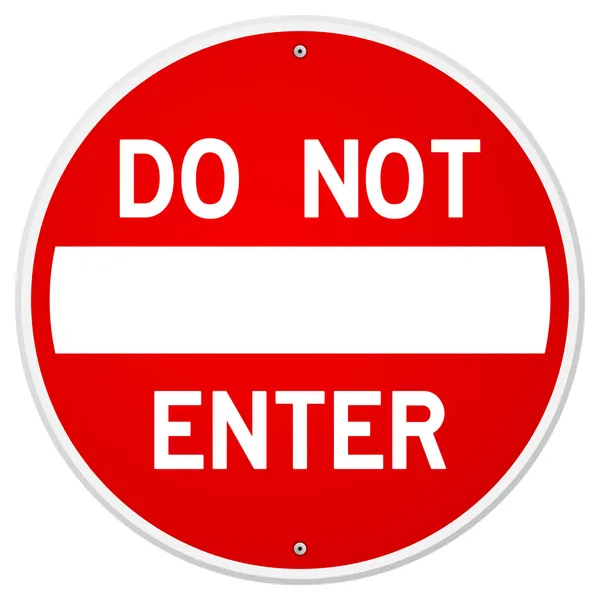 Do Not Enter Sign — Stock Vector