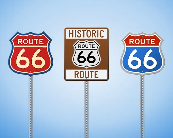 Route 66 Vintage Signs — Stock Vector