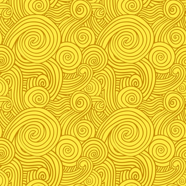 Seamless Yellow Swirls — Stock Vector