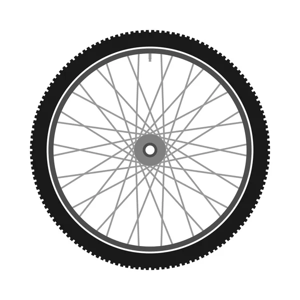 Rueda de bicicleta aislada — Vector de stock