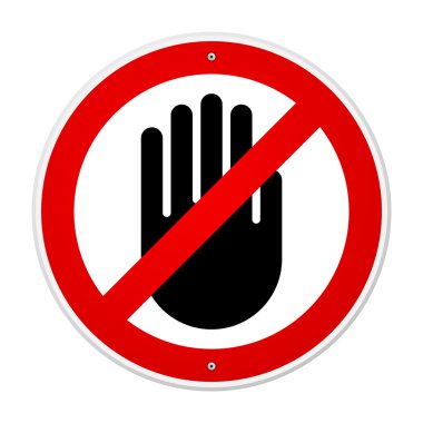 Stop Hand Symbol clipart