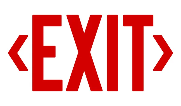 Red Exit Sign — Stock Vector