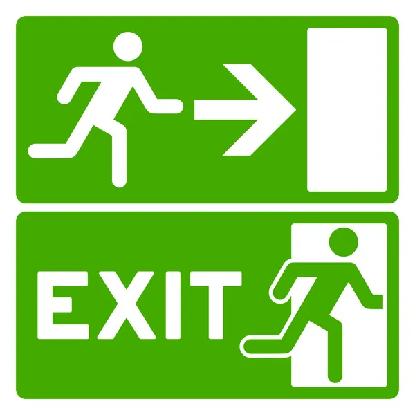 Green Exit Symbol — Stock Vector