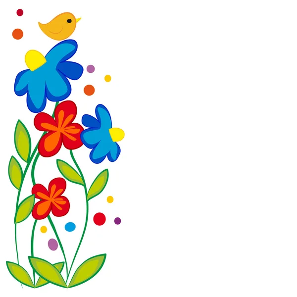 Salutation avec Flower Design — Image vectorielle