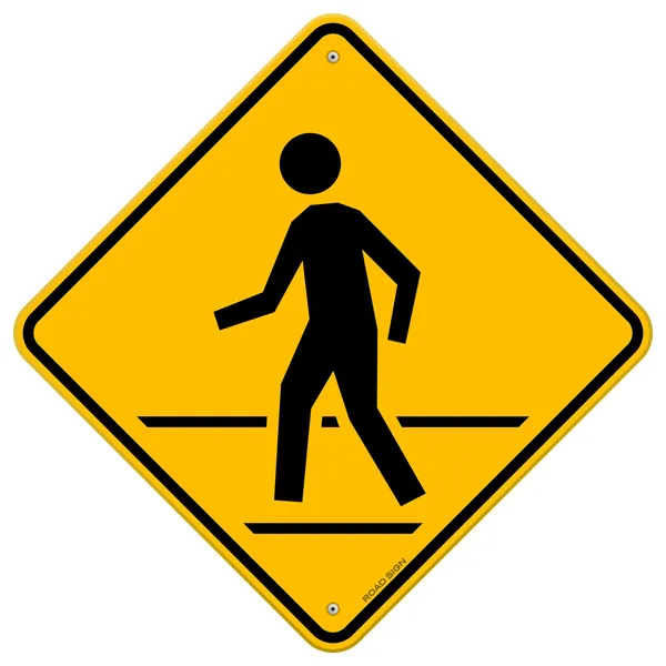 Panneau de signalisation piétonne — Image vectorielle