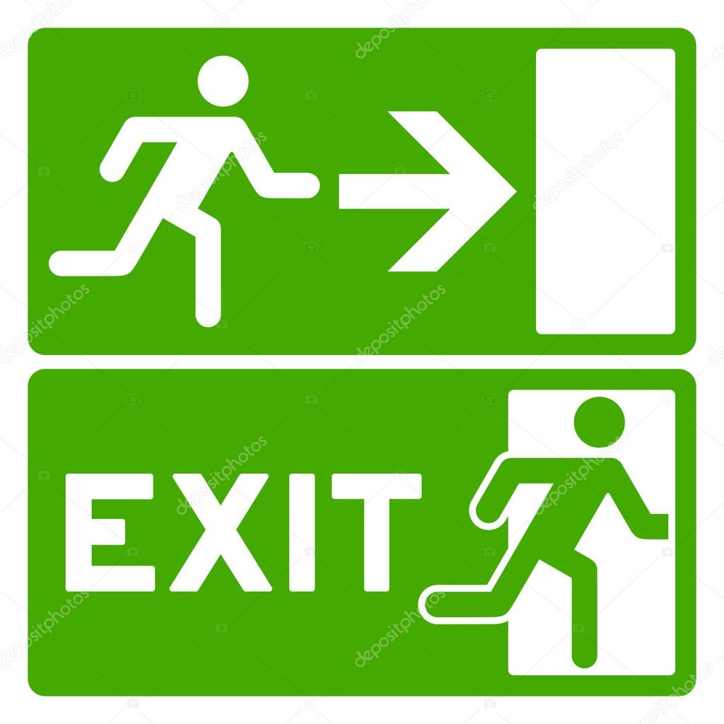 Green Exit Symbol