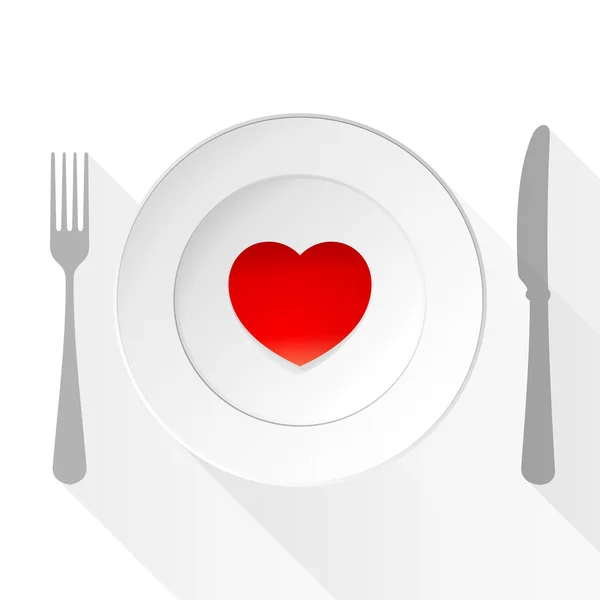 Valentine Love Plate — Stock Photo, Image