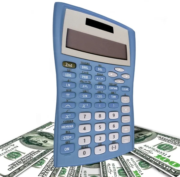 USA dollars and old calculator — Stock Photo, Image