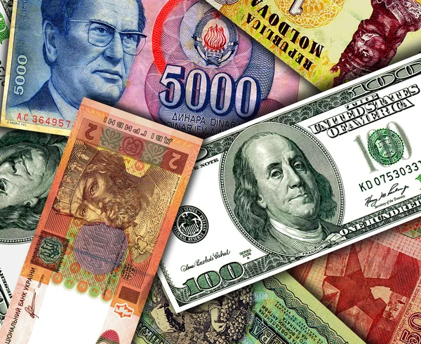 Farklı ülkelerin para — Stok fotoğraf