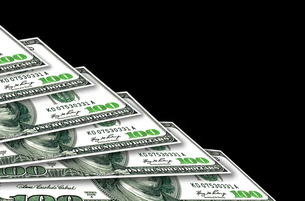 A few one hundred USA dollars background — Stock Photo, Image