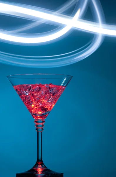 Colourful coctail on the blue background — Stock Photo, Image