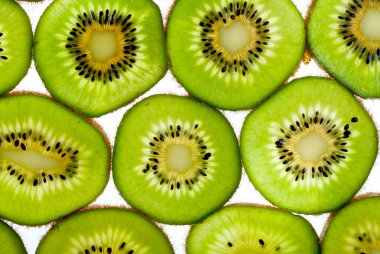 Yeşil kivi meyvesinin soyut fotoğrafı