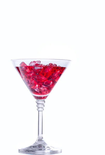 Красный коктейль со льдом — стоковое фото