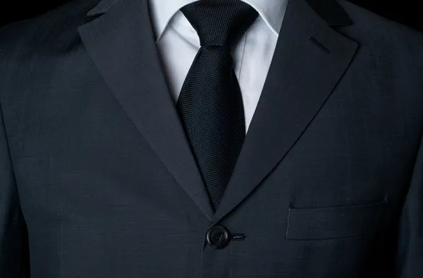 Dark business suit with a tie — Stock Photo, Image