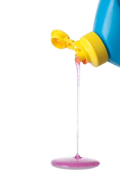 Detergente líquido derramando — Fotografia de Stock