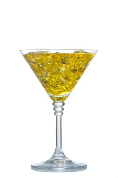 Желтый коктейль с вкраплениями — стоковое фото