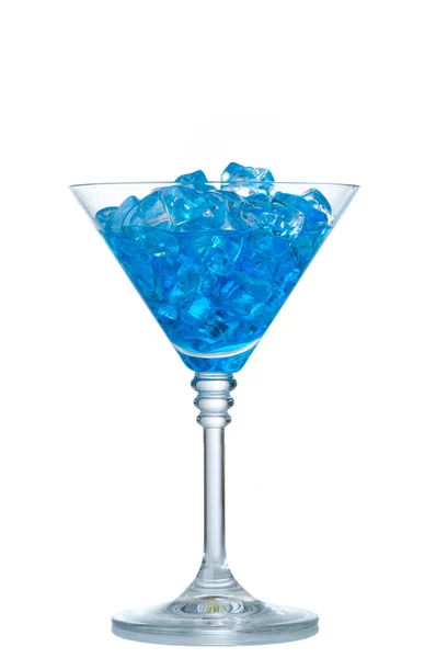 Синій коктейль зі сплесками — стокове фото