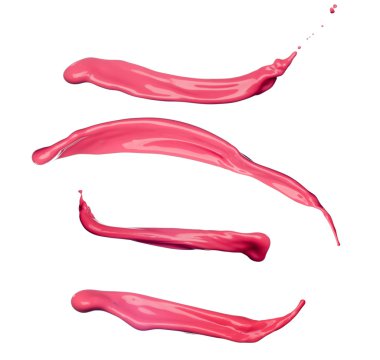 renkli boyalar koleksiyonu, beyaz zemin üzerine izole su sıçramalarına.