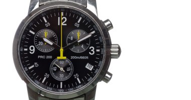 bir deri kayışı ile lüks saatler