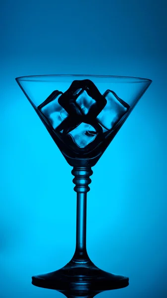 New year 2014 cocktail on blue background — Stock Photo, Image