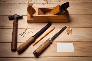 marangoz araçları çam ahşap tablo