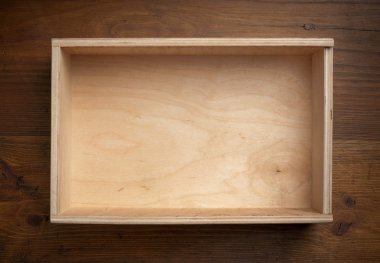 arka plan boş ahşap kutu