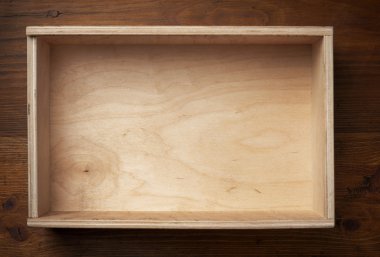 arka plan boş ahşap kutu