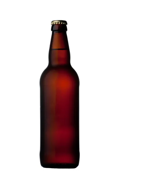Frasco de cerveja isolado em branco — Fotografia de Stock