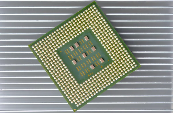 Gröna mikrochip — Stockfoto