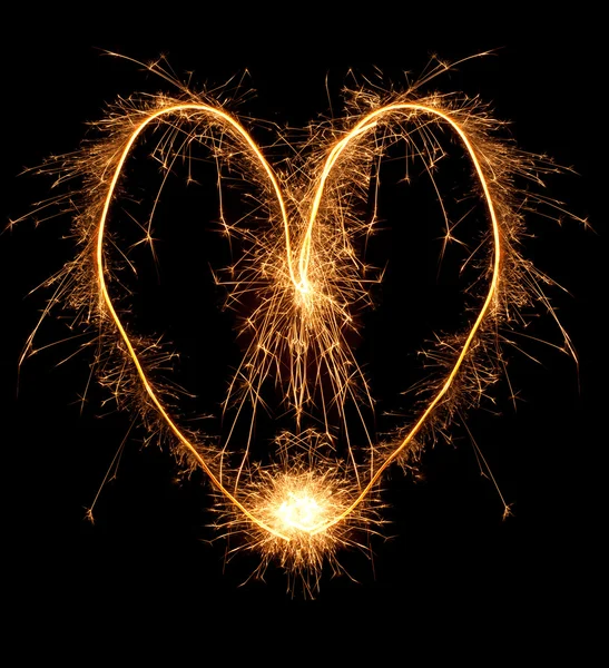 Fire heart — Stock Photo, Image