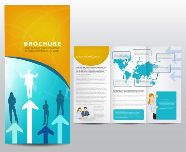 Mavi broşür tasarımı