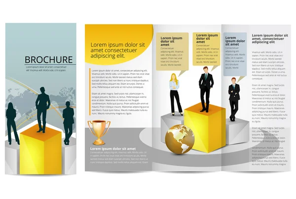 Formation au leadership Brochure sur les progrès — Image vectorielle