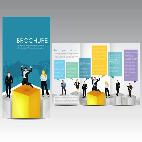 Broshure with business Royalty Free Stock Illustrations