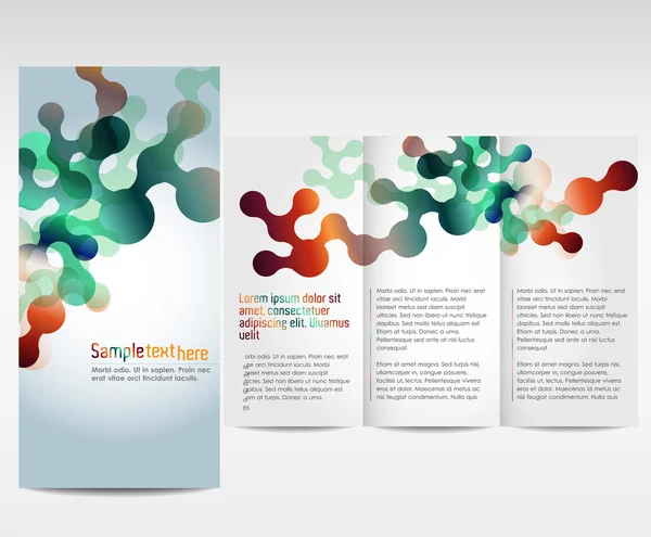 Unieke kleurrijke sjabloon voor reclame brochure — Stockvector