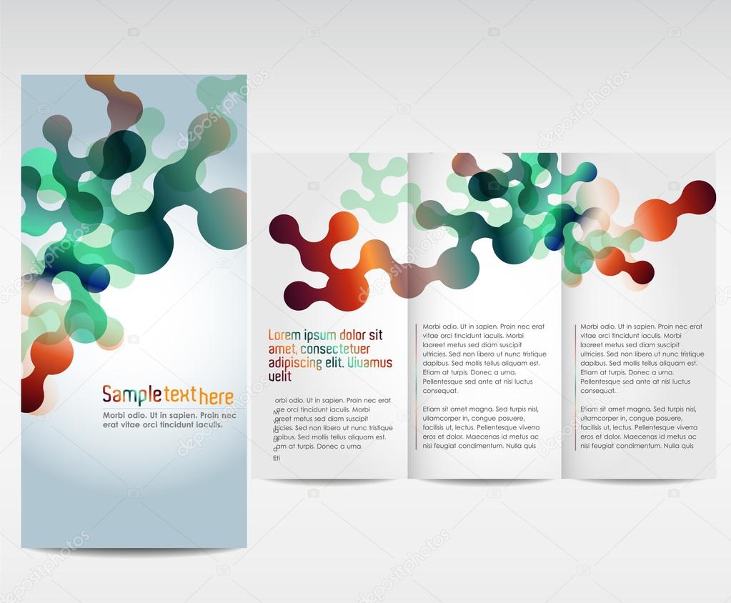 Unique colorful template for advertising brochure
