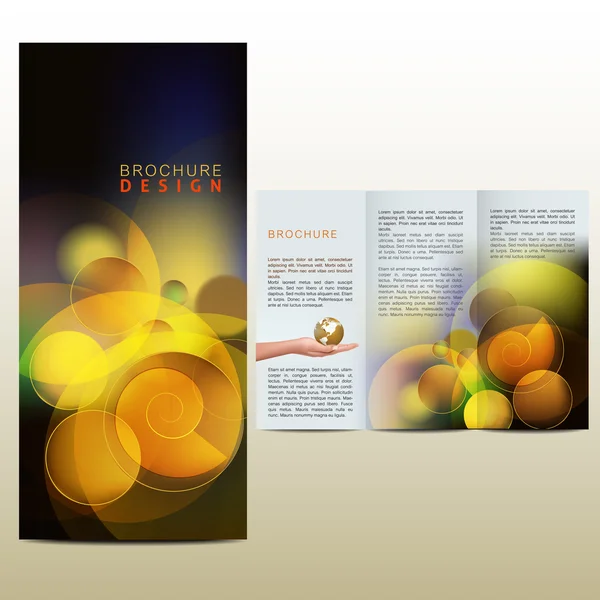 Brochure astratte vettoriali, layout design — Vettoriale Stock