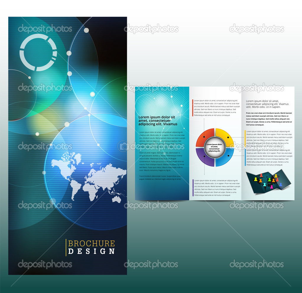 Blue business brochure