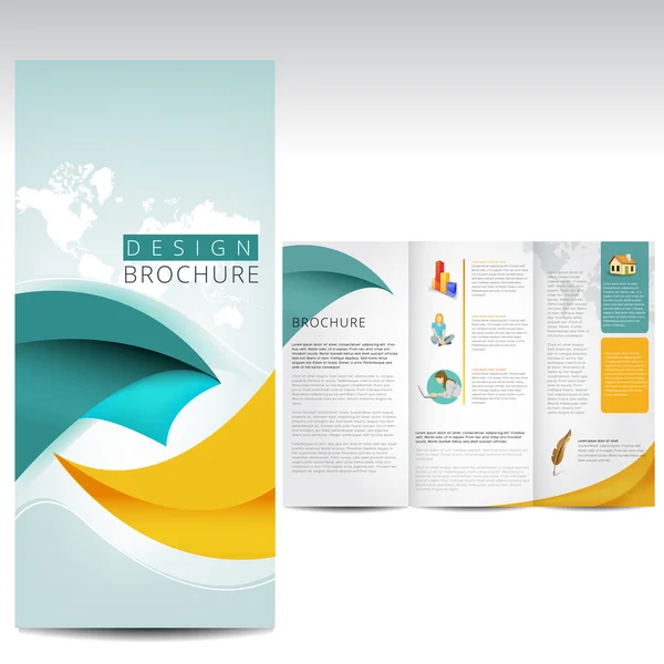 Diseño del folleto — Vector de stock