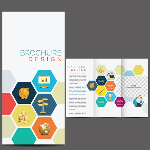 Brochure Design Template — Stock Vector