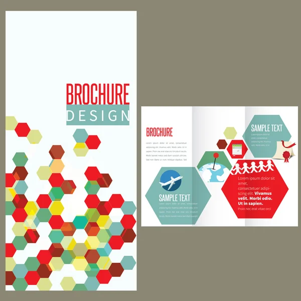 Modelo de Design de Layout de Brochura — Vetor de Stock